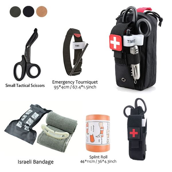 Палатки и укрытия Tactical Molle EDC Couch Emt Emt Emergency Bandage Tourniquet ножницы ifak First Aid Комплект Survival Bag военный пакет 230303