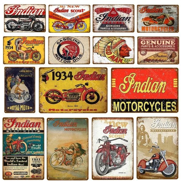 Klassisches amerikanisches Motorrad, Originalteile, Zubehör, Metallblechschilder, Vintage-Stil, für Zuhause, Bar, Garage, Wand, dekorative Platte, personalisierte Plakette, Größe 30 x 20 cm, w02