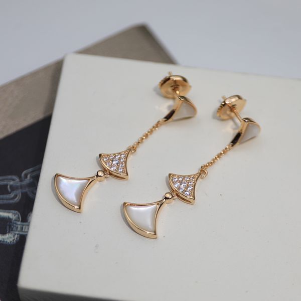 BUIGARI Gonna Diva successione designer orecchini pendenti per donna diamante placcato oro 18 carati gioielli di altissima qualità regalo squisito 037