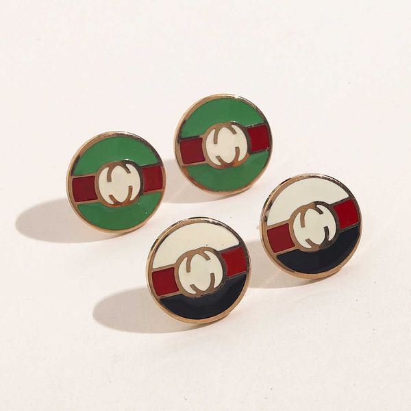 Gioielli di lusso di design Orecchini in titanio orecchini femminili in acciaio inossidabile antico smalto classico colore temperamento
