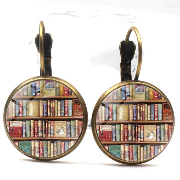 Rückseiten Ohrringe Retro Bücher Po Liebhaber Schmuck Bibliothek Geschenke Schriftsteller Studenten Lehrer Nerd Souvenirs