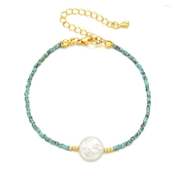 Charme Armbänder Boho Farbe Disc Barock Perle Armband Vintage Miyuki Rocailles Einstellbar Einfach Für Frauen Mode Schmuck Geschenk