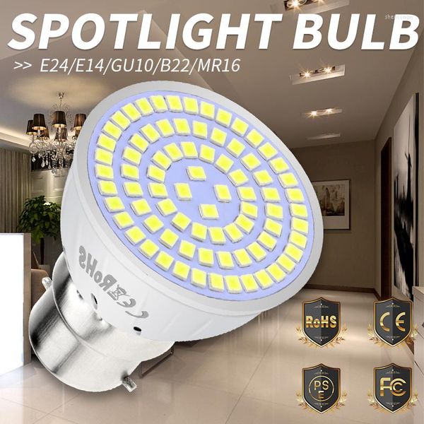 Spotlight Bulb GU10 Luz de teto E27 Lâmpada E14 Bombillas MR16 Ampoule para Liberning de Sala de estar em casa 240V