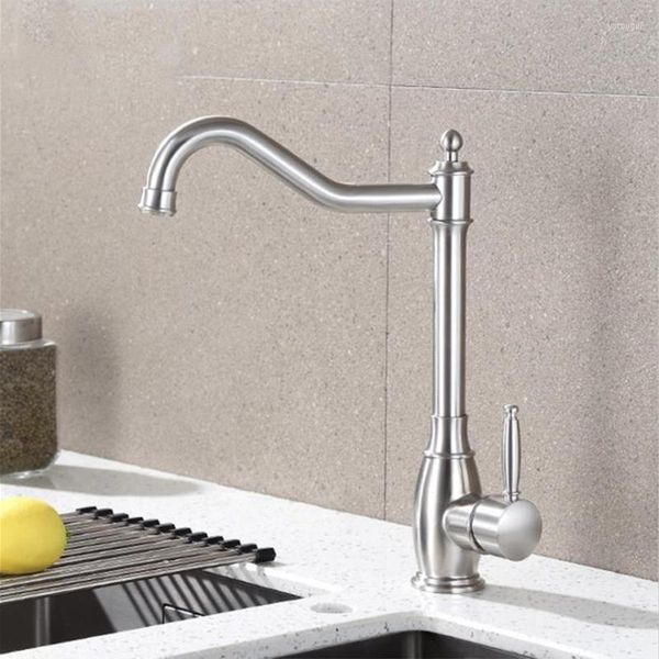 Küchenarmatur European Classic 304 Edelstahl gebürstete Wasserhahn kalt und flexibler Tap Torneira Cozinha