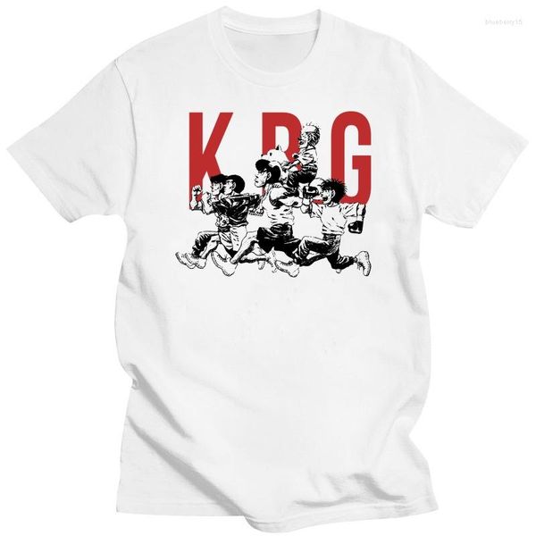 Camicie da uomo k.b.g team hajime no ipppo tee stamping da uomo in cotone maschile a maniche corte magliette eleganti classiche classiche