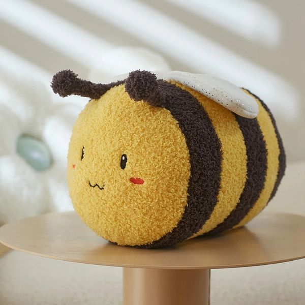 30 CM Kawaii Plüschtiere Bienen Spielzeug Super Weiche Angefüllte Insekt Kissen Sofakissen Für Kinder Geburtstagsgeschenk LA546