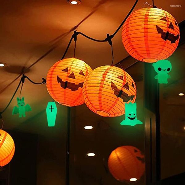 Decorazione per feste Halloween Fantasma luminoso Festival Regali per bambini Decorazioni per desktop in resina Impermeabile per contenitori in vetro per ufficio Mini giardino fai da te