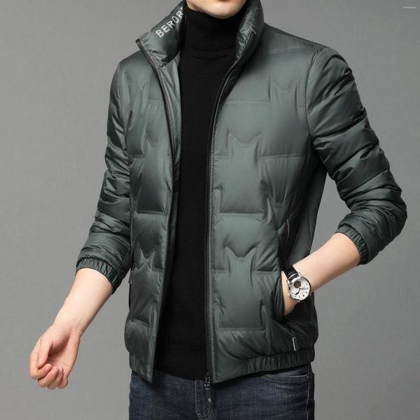 Herren Daunenjacke Herbst/Winter 2023 Business Casual Stehkragen Mantel Hübsch