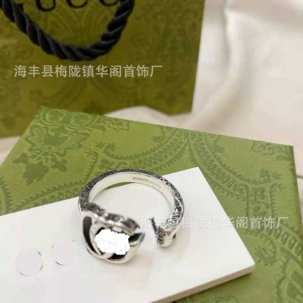 20% скидка 2023 Новые роскошные высококачественные модные украшения для открытия ключей мужское и женское серебряное серебряное кольцо серебряного кольца