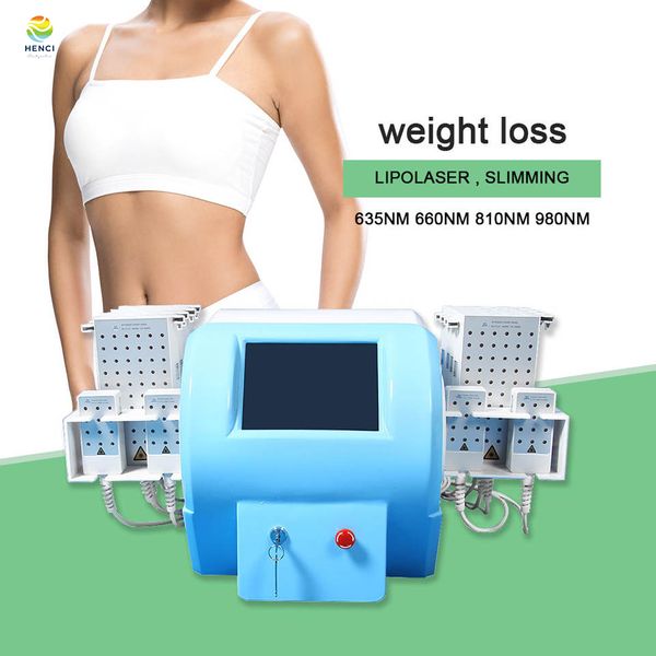 2023 4D Lipo Laser Slimming 635 нм 650 нм 810 нм 980 нм японский Mitsubishi 528 Diodes Lipolaser 4D лазер / сильная мощность 4D Lipolaser