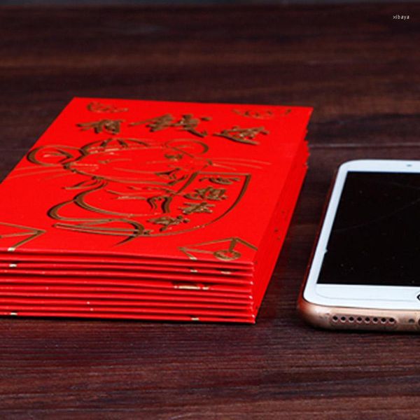 Decorações de Natal Envelopes vermelhos chineses 2023 Ano do mouse pacotes de dinheiro Lucky 6pcs pacote dnj998