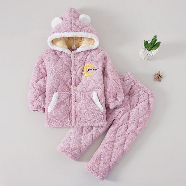 Hoodies Sweatshirts Kawaii Kış Kalın Peluş Ebeveyn-Çocuk Pijamaları Erkekler için Sıcak Tut