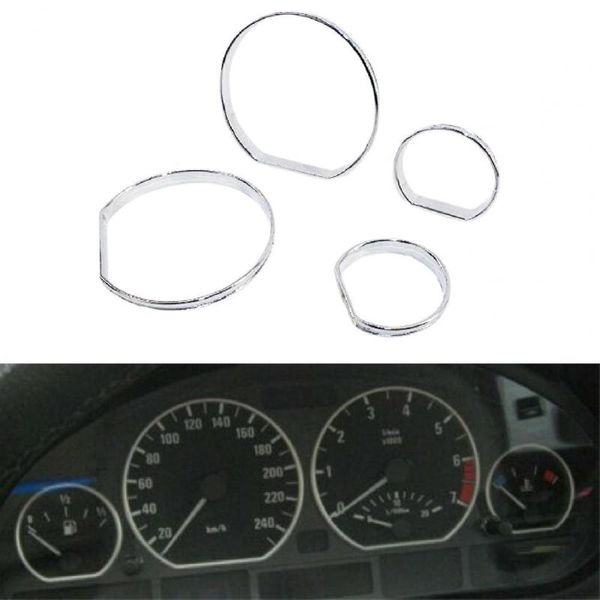 Coprivolante 4 pezzi Cornici per tachimetro per auto Antigraffio Decorazione Quadrante Anelli Trim per E46