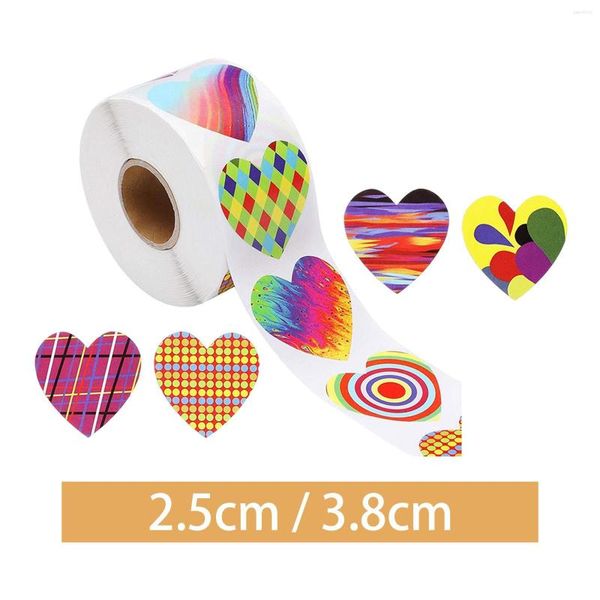 Geschenkpapier 500 Stück Herzaufkleber für Kinder, dekorative Aufkleber, Valentinstagskarten, Dekoration, Partyzubehör