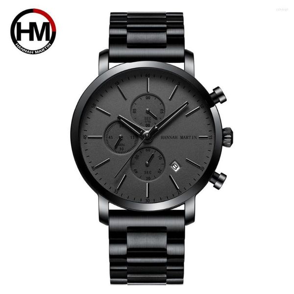 Orologi da polso Quadrante a 3 puntatori Orologi da uomo 5ATM Sport Orologio da polso al quarzo impermeabile Orologio con castone in acciaio Orologio da uomo Relogio Masculino