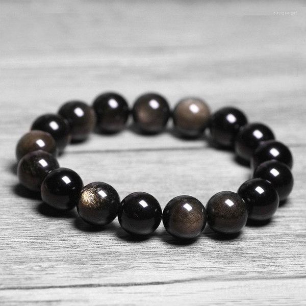 Strand Black Gold Obsidian Badyed Stretch Pleas