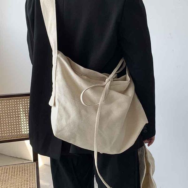 Borse da sera Tinta unita Grande capacità Tracolla larga Donna Shopping Tote Bag 2023 Simple Ins One Crossbody Underarm Big