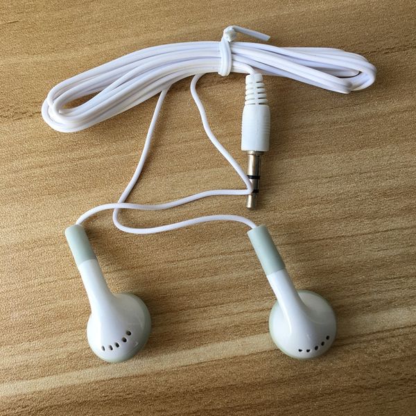 Günstigste Universal-Kopfhörer für Mobiltelefone, kein Mikrofon, 3,5 mm, weißer Kopfhörer, Einweg-Kopfhörer für MP3, MP4