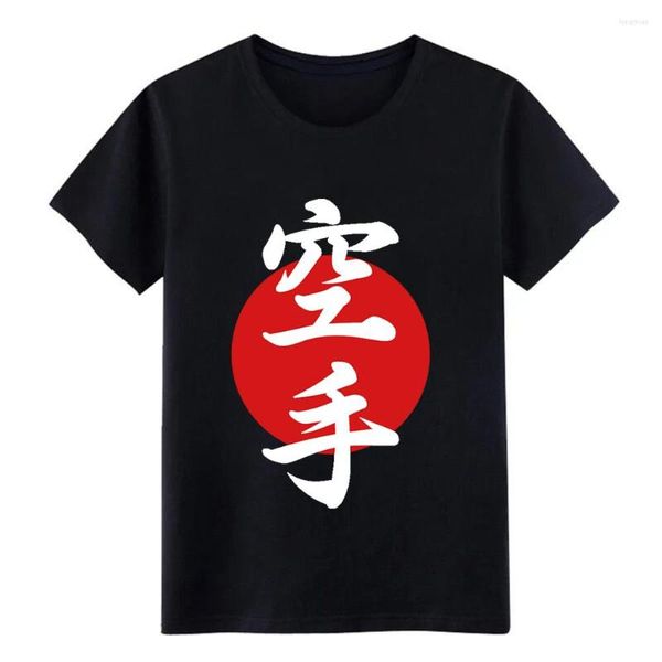 Camisetas masculinas Camisa Karate Crew pescoço Slim Fitness Building Summer Style Letter Men Design Tee