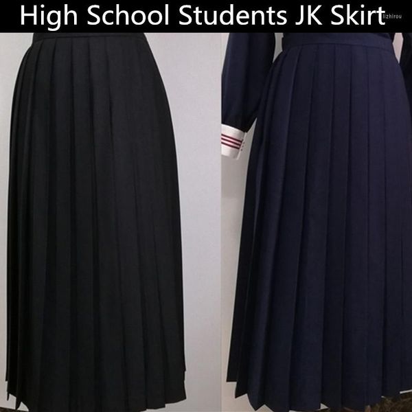 SAIRS MULHERES JK High School Uniform Pocket Skirt Student Girl fofo Japão Japão Preppy Pleated A-Lilne