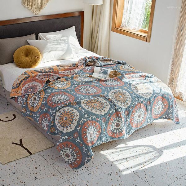 Coperte Coperta bohémien Letto vintage Divano Coprisedia Copriletto Copriletto Trapunta per bambini Aria condizionata Trapunta sottile estiva