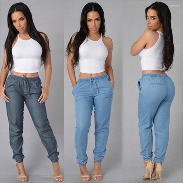 Damen Jeans Jean Jumpsuits Damen Hosen Denim Damen Elastische Taille Lässige High Ripped Shorts Für