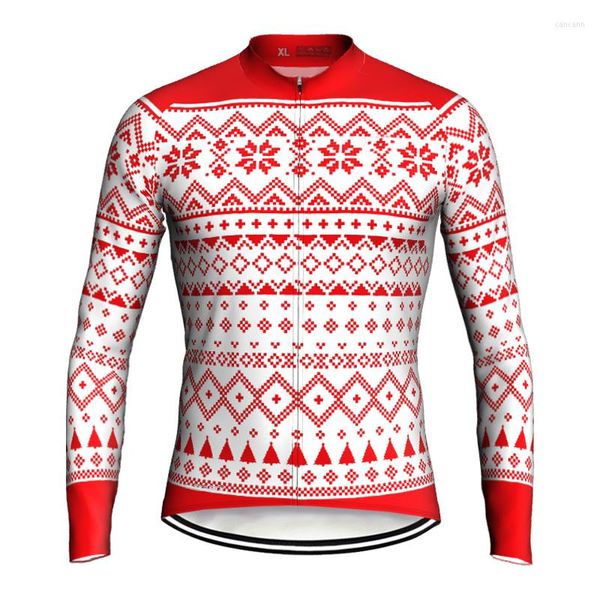 Giacche da corsa Maglia da bicicletta Four Seasons Abbigliamento manica lunga Motocross Ciclismo Christmas Road Top Bike Cycle Rider Maglione Camicia regalo