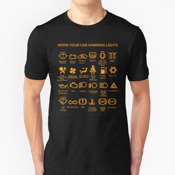 Männer T Shirts Auto Warnleuchten Sehr Lustige Original Hülse Kurzen Hemd Streetwear Harajuku Sommer Hohe Qualität T-Shirt Tops