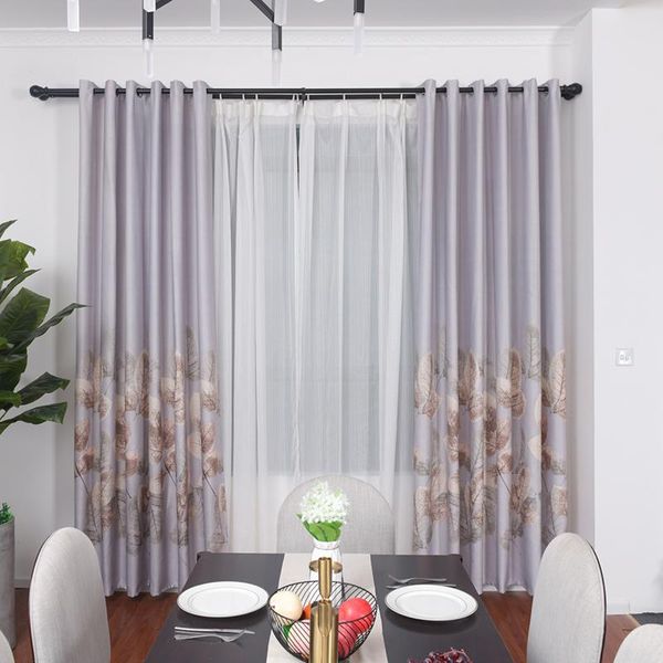 Cortina cortina impressão pastoral de luxo pura moda de alta qualidade cortinas de sombra para sala de estar na sala de cozinha cortina de janela