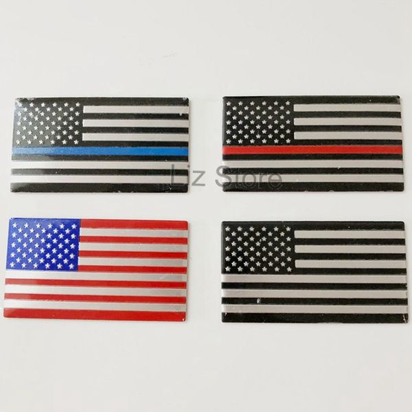 İnce Mavi Hat Bayrak Araba Sticker Arabalar Dekorasyon Amerikan Bayrakları Çıkartma Duvar Cam Dekoru ABD Afiş Çıkartmaları Alüminyum Alaşım Çıkartma Th0785
