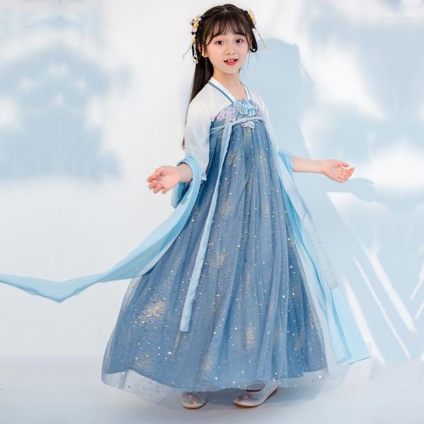 Этническая одежда китайские традиционные девушки ханфу платье для девочек -детские пографии винтажные дети Древние сказочные съемки