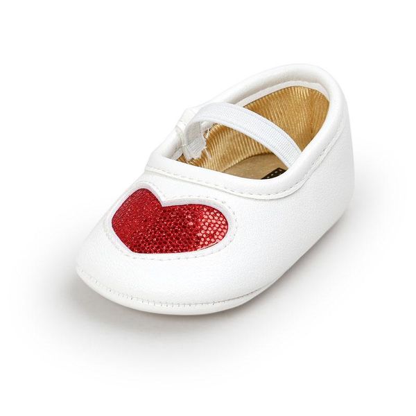 PRIMEIROS PORTENDIDOS Os Born Baby Girls Shoes Princesa Love Autumn Spring Soft Soled Soled Girl's Criandler