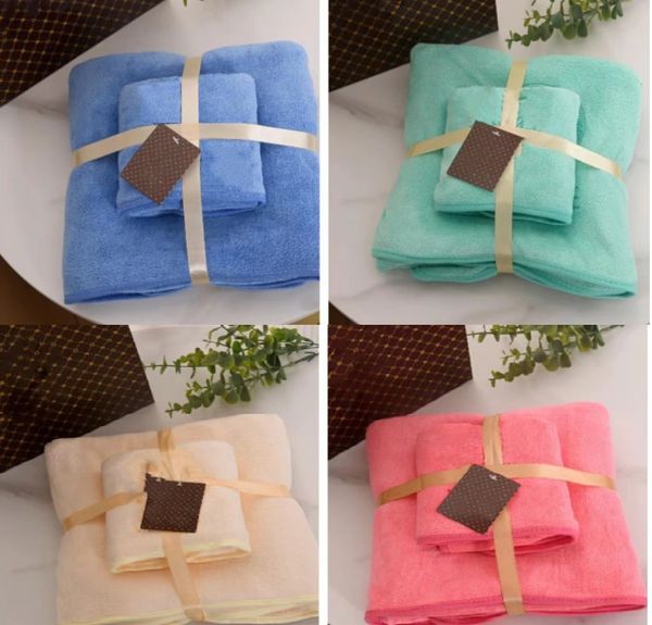 Asciugamano da bagno in microfibra Tide Asciugamano in confezione regalo in due pezzi Telo mare ad asciugatura rapida assorbente ispessito per hotel per adulti