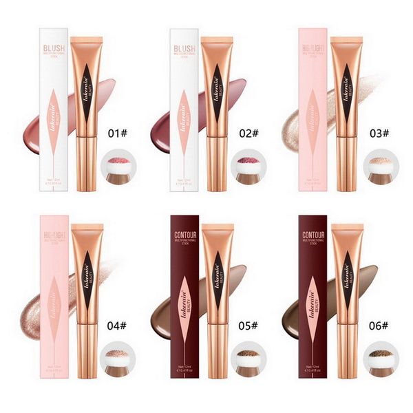 Lakerain Highlighter Contour Stick Pleat Blush Blush Highlight Concealer красота мультифунтакционная палка Легко носить долговечный светлый макияж