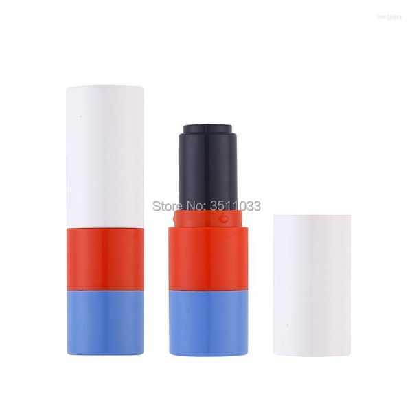 Bottiglie di stoccaggio 20 pz 12.1mm Macaron Bianco Rosso Blu Tubo del rossetto Vuoto Contenitore per labbra in plastica FAI DA TE Rouge Cosmetico Bottiglia riutilizzabile