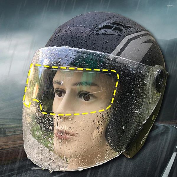 Caschi da moto Casco elettrico Pellicola antiappannamento resistente all'acqua Adesivi per lenti Sicurezza di guida Waterp