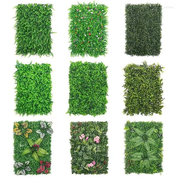 Dekorative Blumen Künstliche Pflanze Rasen DIY Hintergrund Wand Simulation Gras Blatt Hochzeit Dekoration Grüner Teppich Rasen Hausgarten Dekor