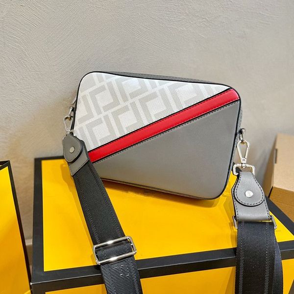 Messenger Çanta Erkekler Tasarımcı Moda Postacı Çantaları Kare Deri Omuz Çantaları Çıkarılabilir Mektup Geniş Kayış Fermuarlı Cep Kılıfı Çanta Çanta Sacoche Ile Adam Crossbody