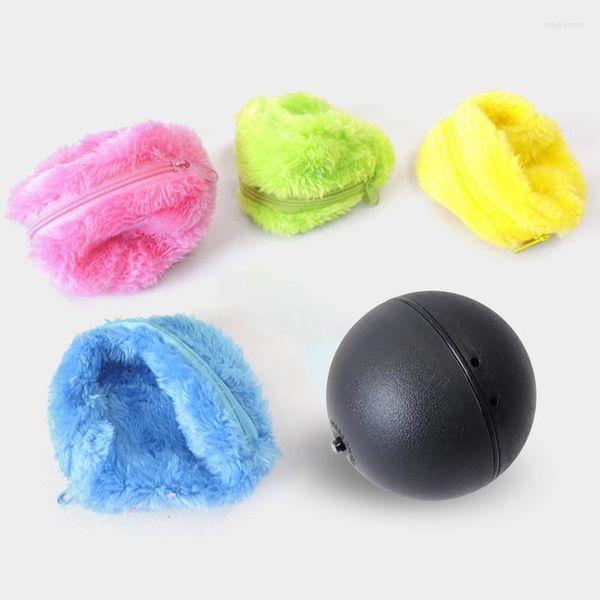 Cat Toys 5pcs/Set Pet Magic Roller Ball Ball Toy Automatic Plush Dog Electric Interactive Interactive