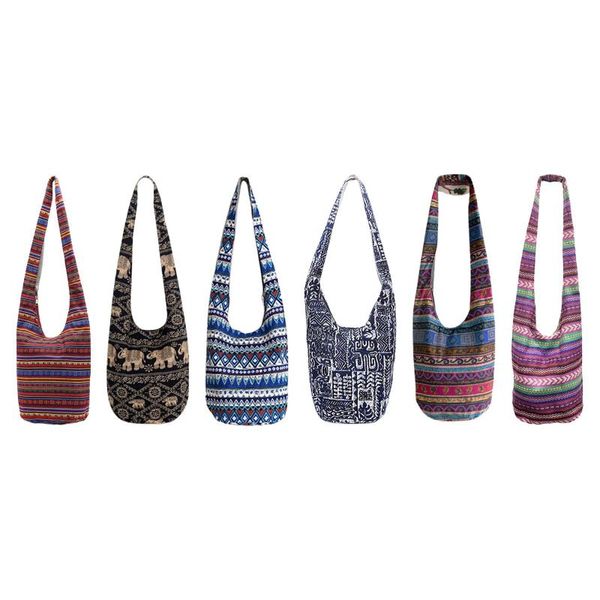 Abendtaschen Hobo Sling Geldbörsen Messenger Umhängetasche Umhängetasche Hippie Reißverschluss Eimer Hipster Tote Tasche für Dame Schlüssel Karte Yoga