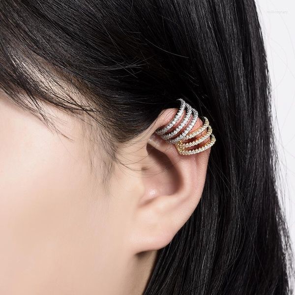 Rücken Ohrringe Gold Silber Farbe Ohr Manschette Ohrring für Frauen Grad CZ Zirkon kein Piercing Clip auf Knorpel Ear Cuff hohe Qualität