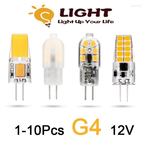 1-10 Stück LED-Inline-Mini-G4-Niederspannungs-12-V-COB-Warmweißlicht für Spiegelscheinwerferkristall Ersetzen Sie 25-W-Halogen