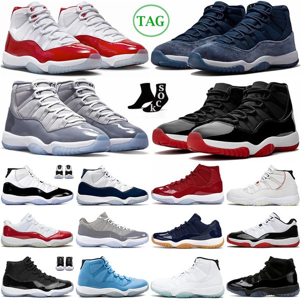 Midnight Navy 11 Basketballschuhe 11s Cherry Animal Instinct Bred Jubilee Jumpman Jam Cap and Gown Citrus Cool Grey 72-10 Bred Pure Violet Herren Damen Trainer Space