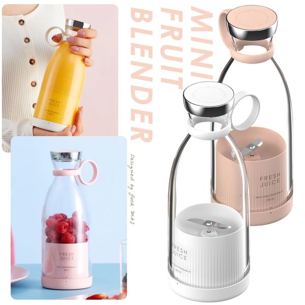 Liquidificador de tamanho pessoal liquidificador portátil de suco de suco portátil para smoothie mini misturador de frutas portátil