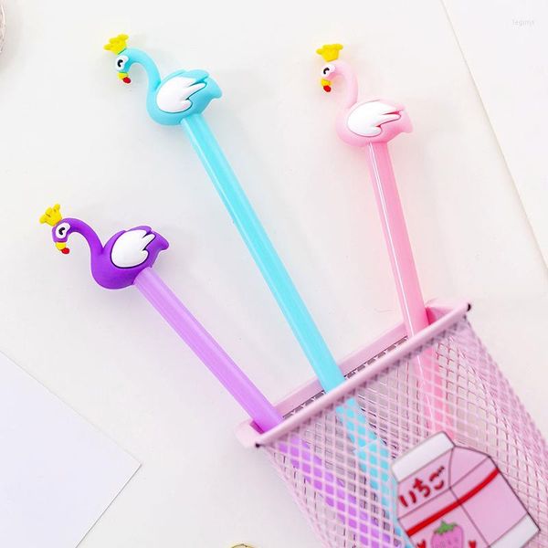 30pcs Kawaii Pen Lot Cute Crown Swan Penne gel per materiale scolastico Stile regalo ragazza Cancelleria coreana Premi per bambini Cose Articolo