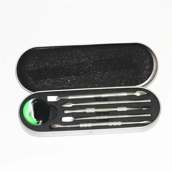 ручные инструменты 5 стилей Rainbow Silver Color Aluminum Box Puckage Dab Dab набор инструментов для сухой травы испарителя ручки