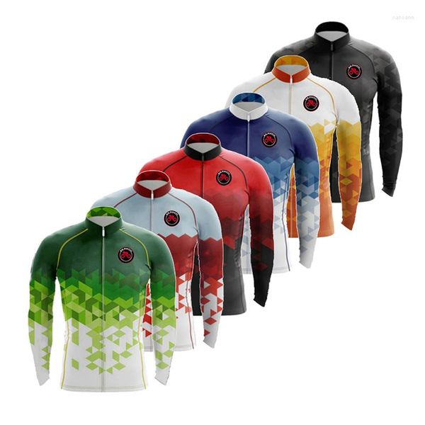 Jackets de corrida 2023 Jerseys de ciclismo de outono Camisas de manga comprida Kit de bicicleta de bicicleta MTB Bike Wear Triathlon