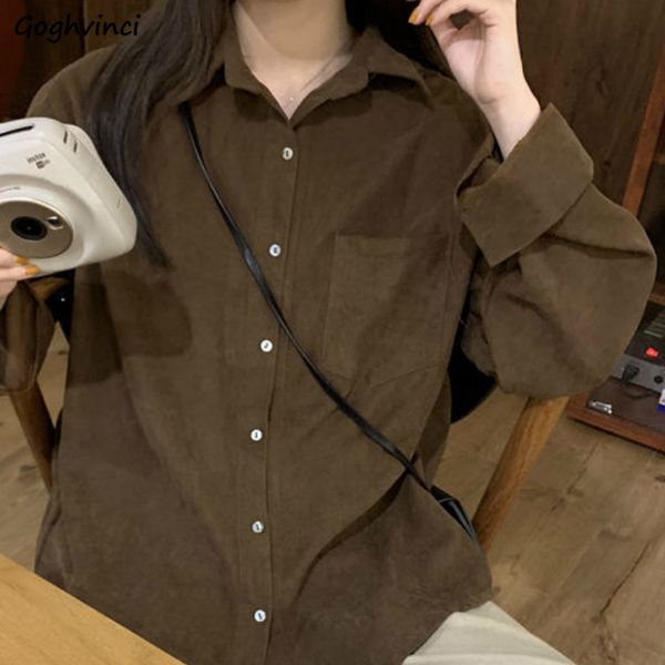 Blusas femininas camisas camisetas camisas de cor sólida escola japonesa de estilo japonês estudantes gole de colarinho doce lazer solto retro ins 3xl All-Match 230306