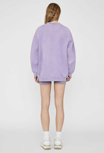 Bing 2023SS Sweatshirt Kadın Tasarımcı AB Yıkama Lavanta Mor Gevşek Pole Sweatshirt Moda Kazak Hoodie