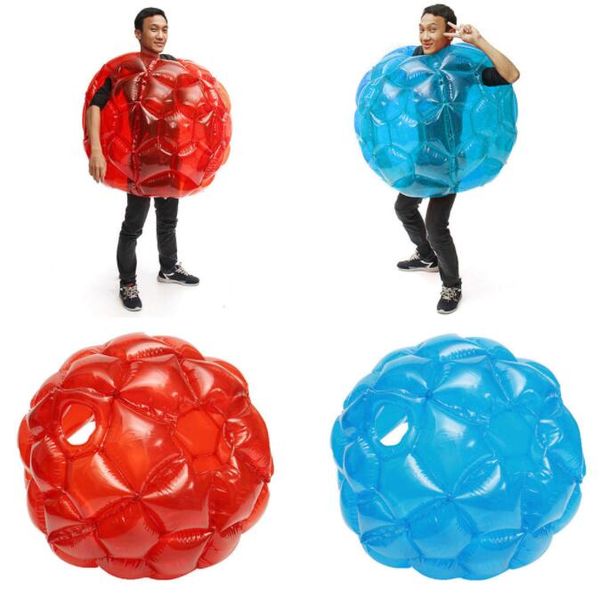 90cm engraçado Bola de futebol de futebol infantil ao ar livre adultos esportes infláveis ​​zorb hamster bolas bolhas toques bolas de rolamento de pvc brinquedos de zorbing